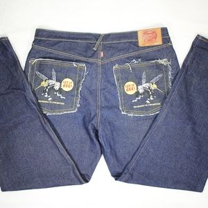 Red Monkey Co. Men's Jeans Selvedge Graphic 40x34